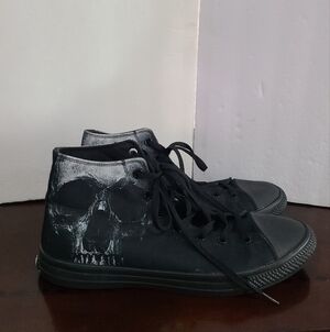 Scary Skull RAAD Shop Black High-Top Sneakers Sz.13M( 48EU)